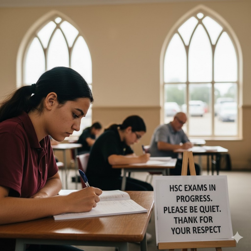 HSC Exams In Progress